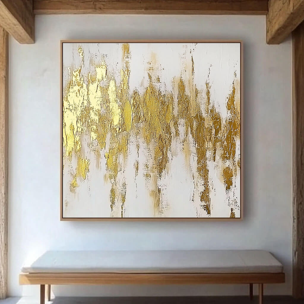 Golden Hues | Contemporary Abstract Wall Decor for Stylish Spaces - Golden Hour - Hues Art Lab