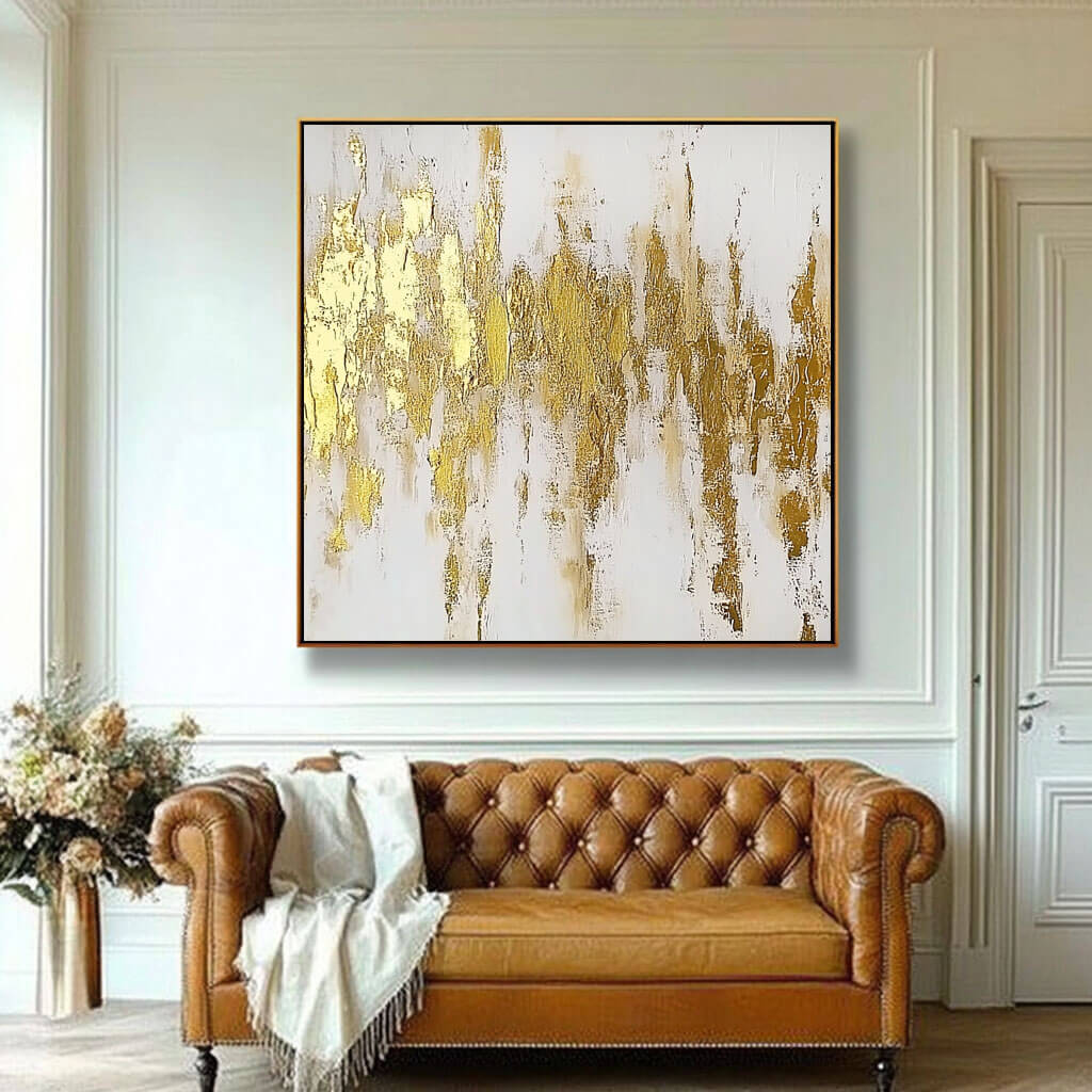 Golden Hues | Contemporary Abstract Wall Decor for Stylish Spaces - Golden Hour - Hues Art Lab