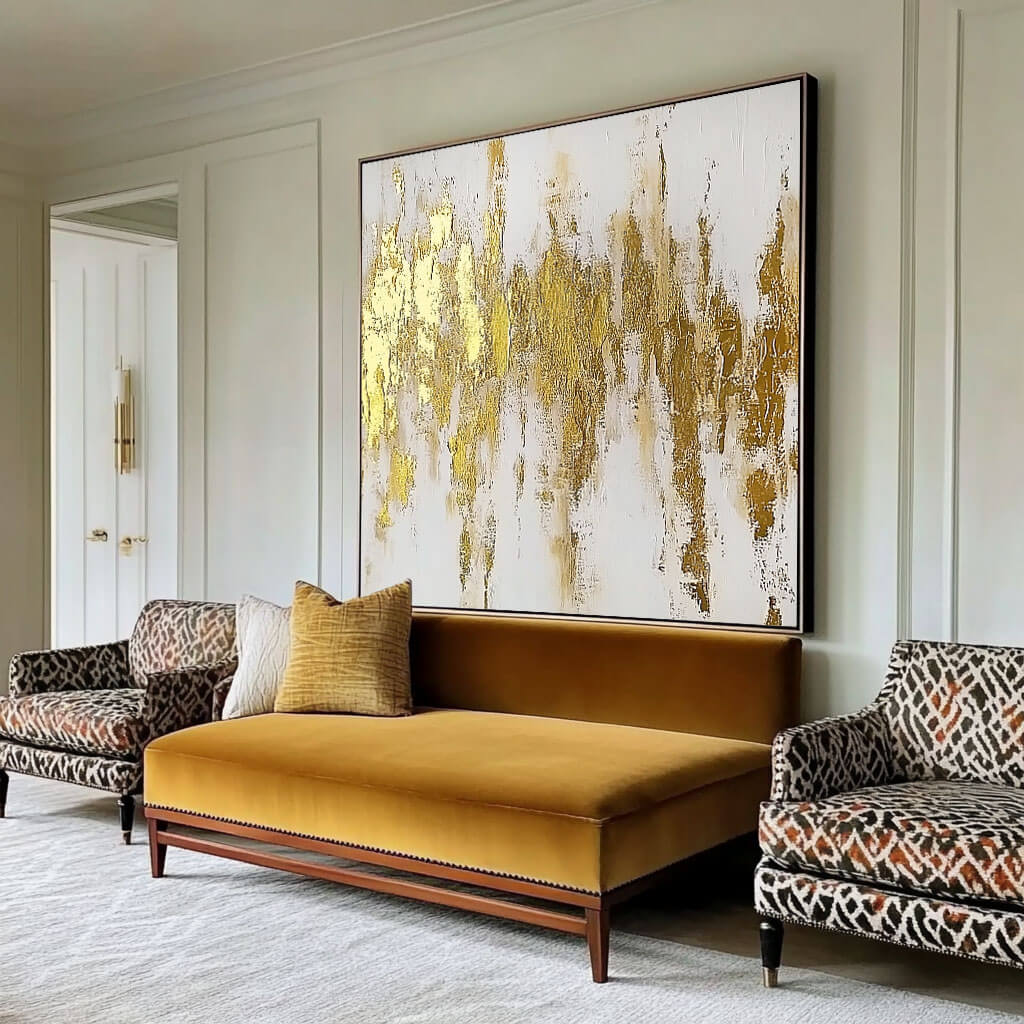 Golden Hues | Contemporary Abstract Wall Decor for Stylish Spaces - Golden Hour - Hues Art Lab