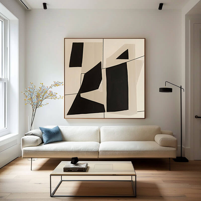 Minimalist Abstract Painting - Graphical I - Hues Art Lab