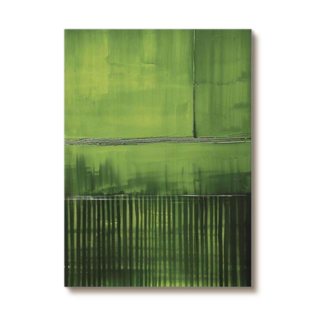 Large Textured Abstract Wall Art - Green Invasion I - Hues Art Lab