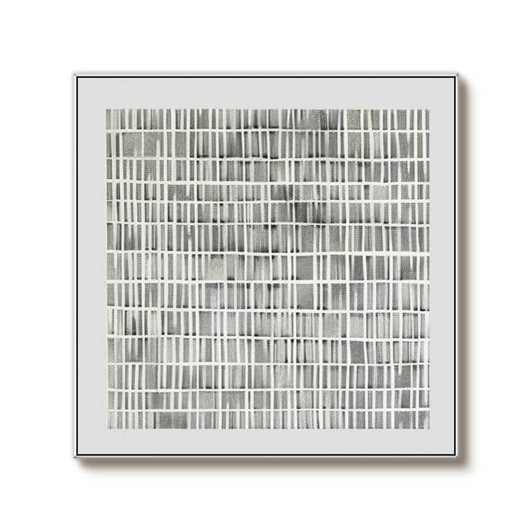 Large Modern Wabi Sabi Wall Art - Grid Of Grit - Hues Art Lab