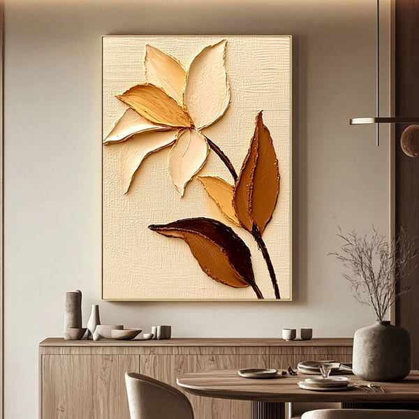 Modern Flower Art Painting - Grow - Hues Art Lab