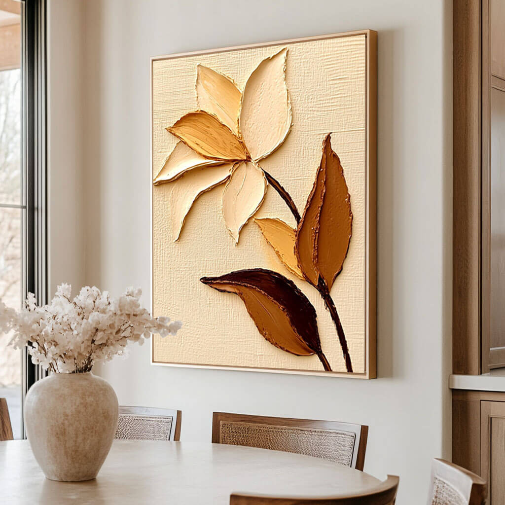 Modern Flower Art Painting - Grow - Hues Art Lab