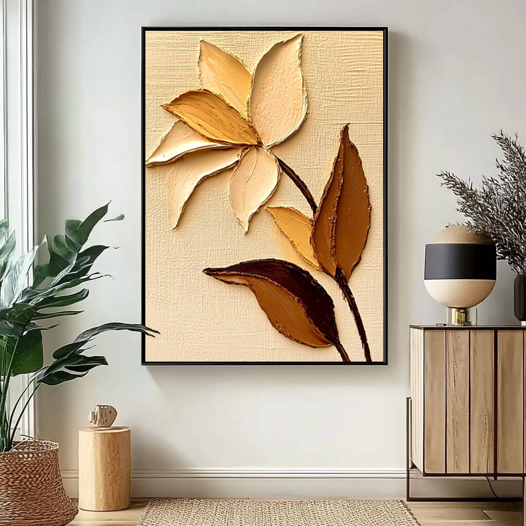 Modern Flower Art Painting - Grow - Hues Art Lab