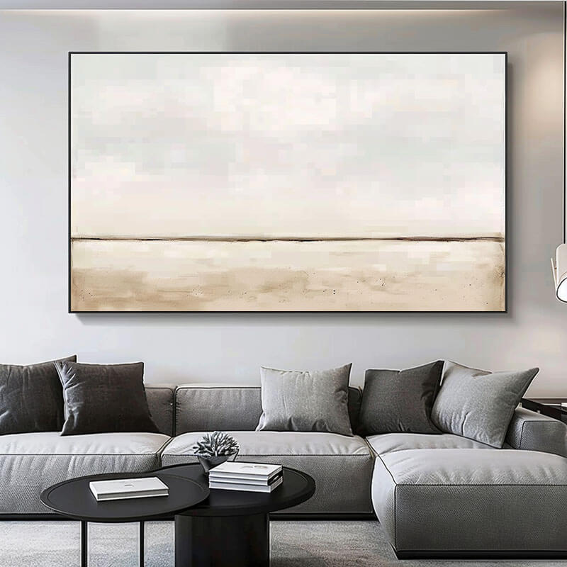 Large Abstract Canvas Art - Horizontal Flow I - Hues Art Lab