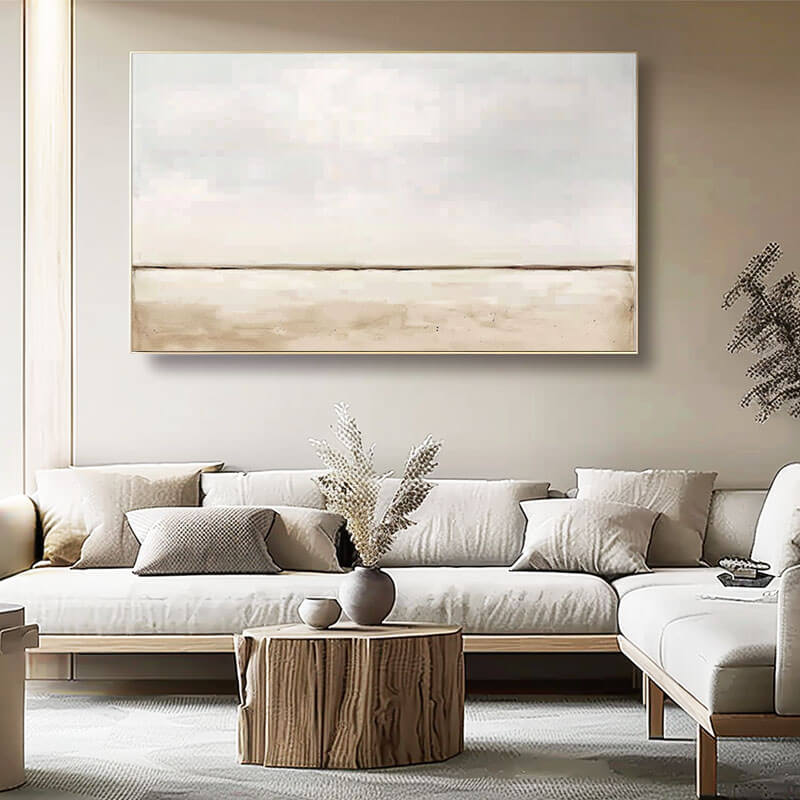 Large Abstract Canvas Art - Horizontal Flow I - Hues Art Lab