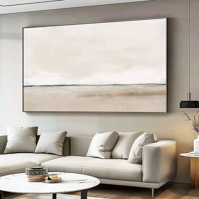 Large Abstract Wall Art Painting - Horizontal Flow - Hues Art Lab