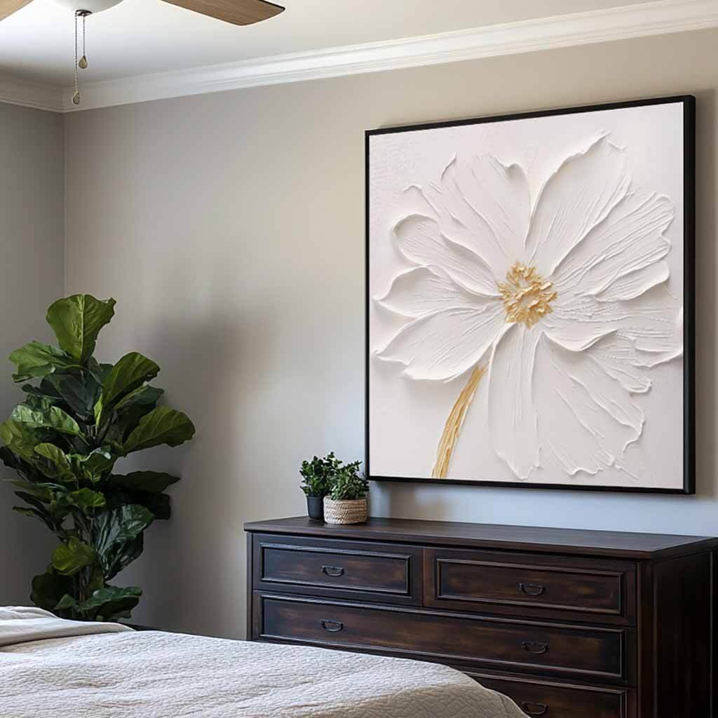 White Modern Abstract Wall Art Painting - In Your Dreams - Hues Art Lab