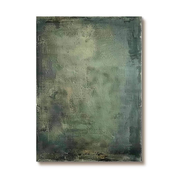 Green Abstract Canvas Painting - Incognito - Hues Art Lab