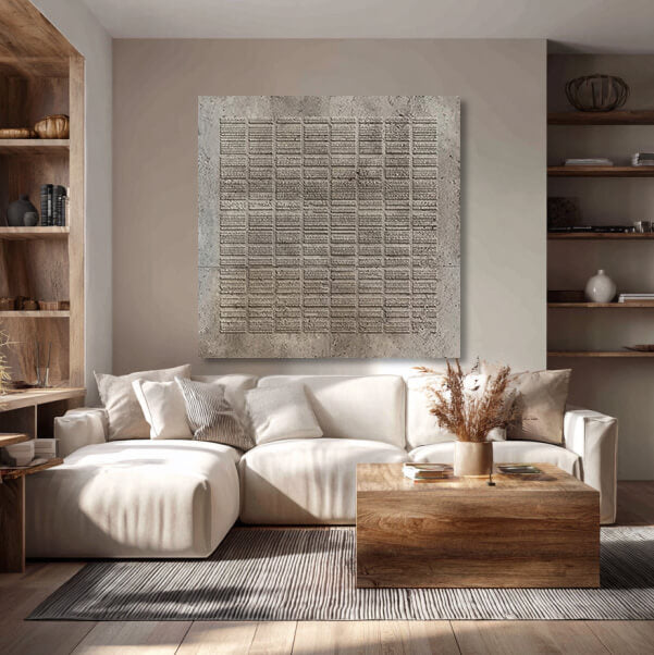 Index of Civilizations neutral abstract wall art for minimalist decor