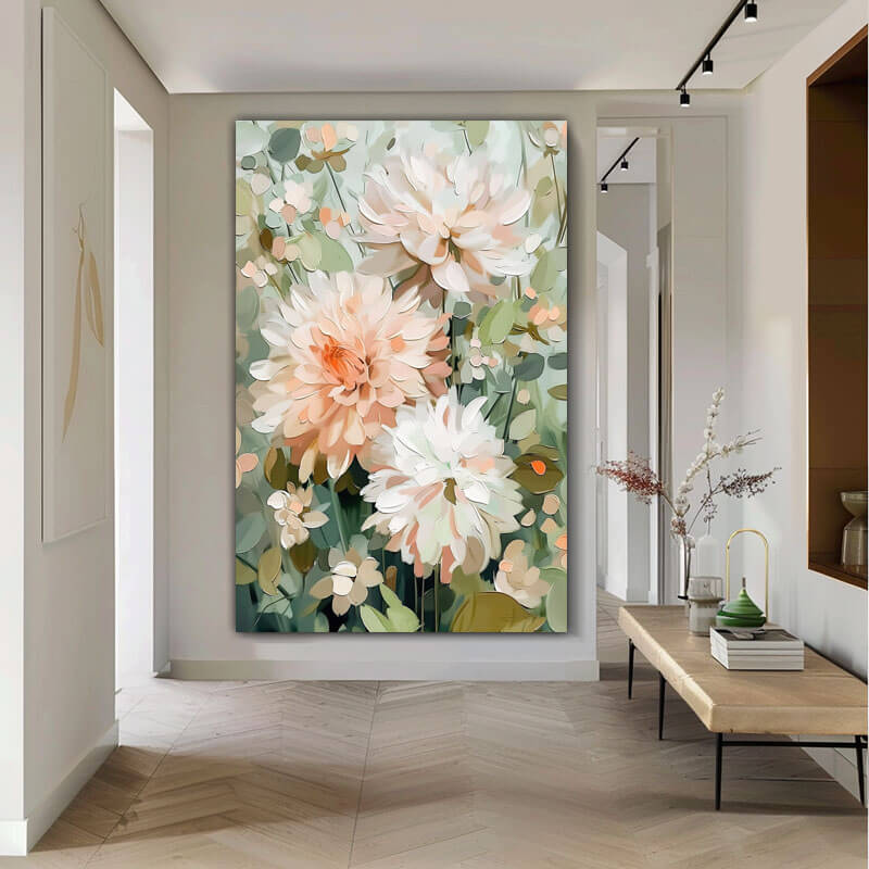 Flower Abstract Wall Art Painting - Infinite Bloom - Hues Art Lab