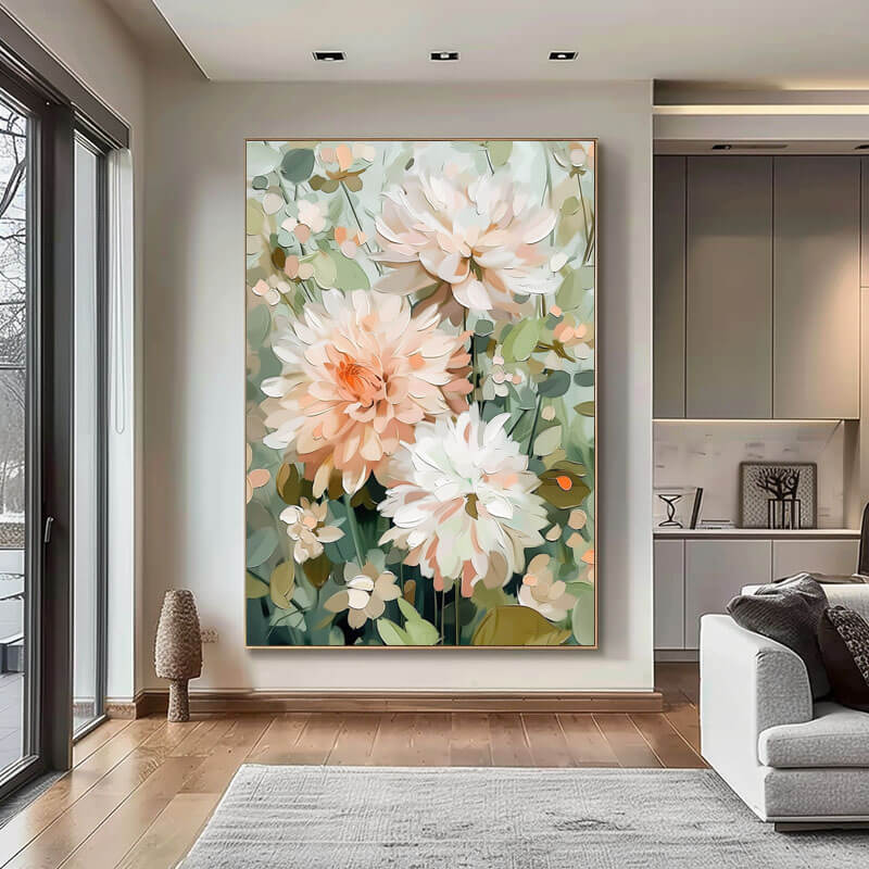 Flower Abstract Wall Art Painting - Infinite Bloom - Hues Art Lab