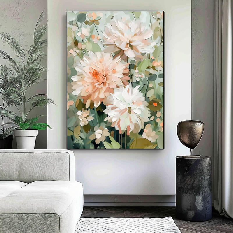 Flower Abstract Wall Art Painting - Infinite Bloom - Hues Art Lab