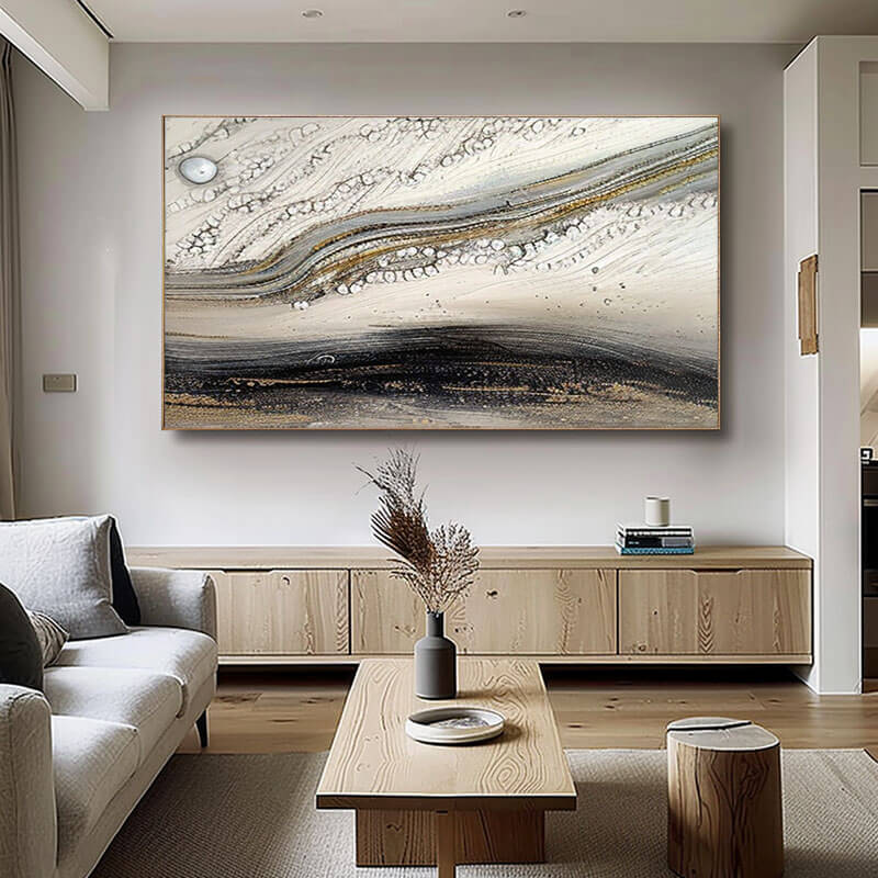 Large Abstract Canvas Art - Interstellar Dust - Hues Art Lab