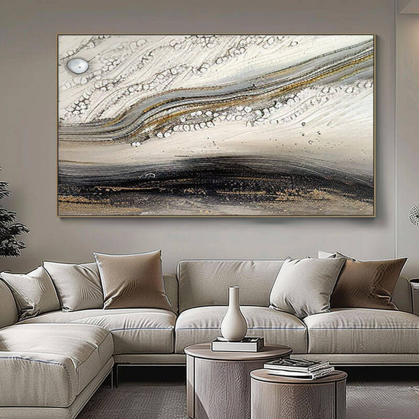 Large Abstract Canvas Art - Interstellar Dust - Hues Art Lab