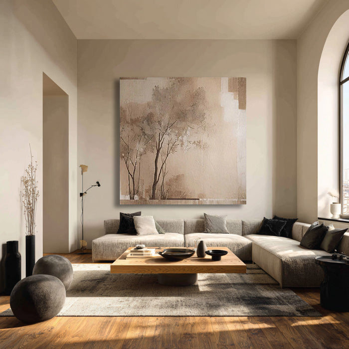 Khaki Echoes gallery view of earthy landscape canvas art