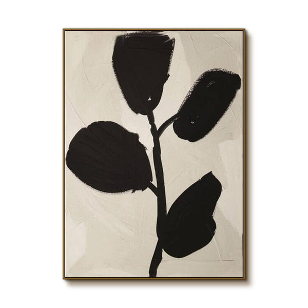 Abstract Botanical Wall Art Painting - Leaf I - Hues Art Lab