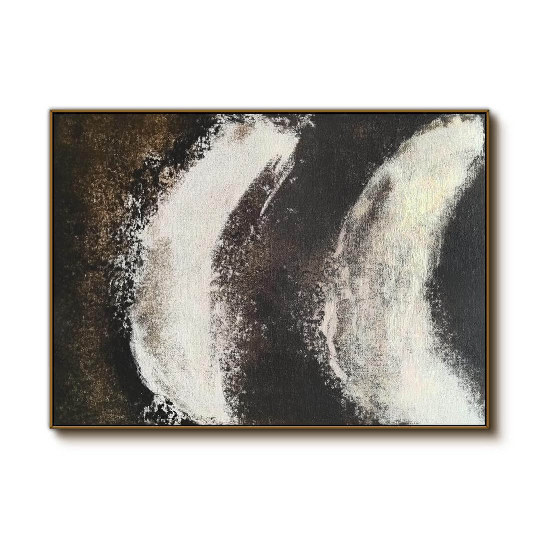 Large Abstract Art Painting on Canvas - Left Parenthesis - Hues Art Lab