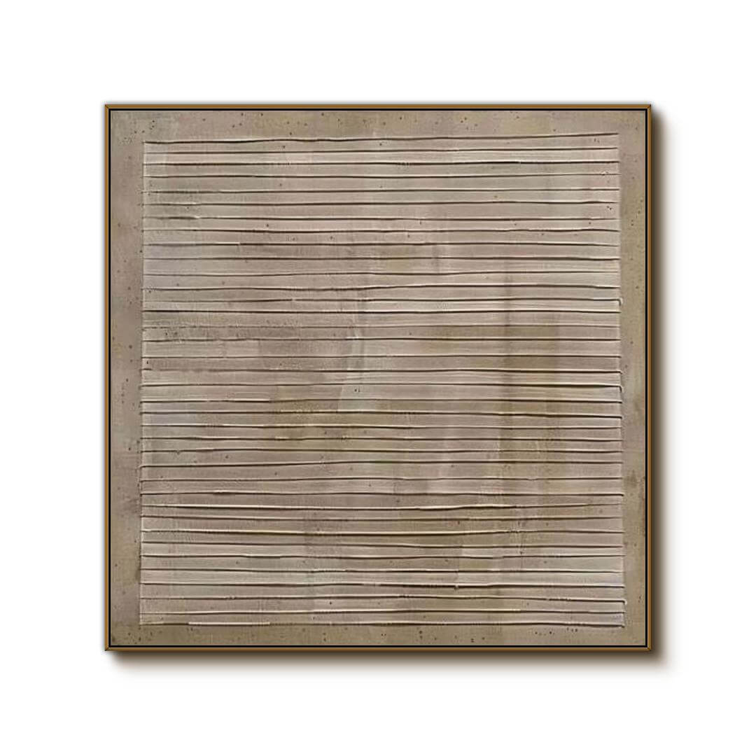 Original Wabi Sabi Canvas Art Painting - Linear Contemplations - Hues Art Lab