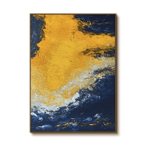 Large Abstract Wall Art Painting - Liquid Gold - Hues Art Lab