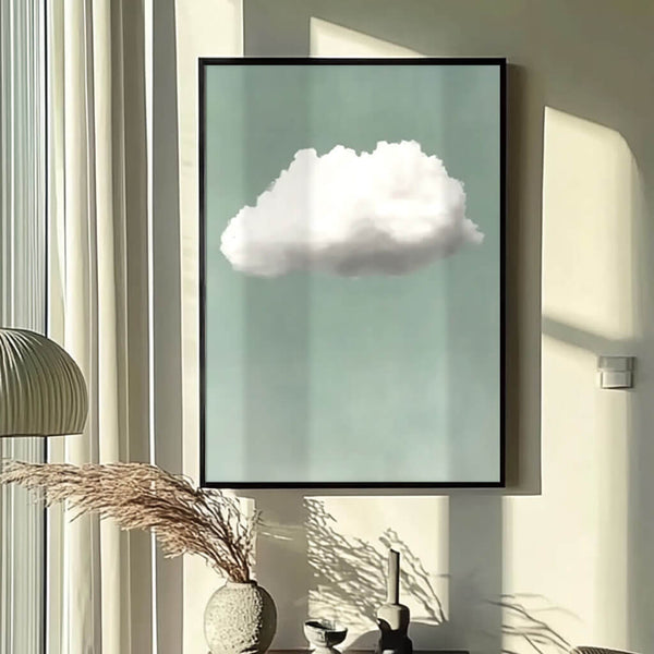 Mint Sky - Modern Abstract Cloud Art Painting