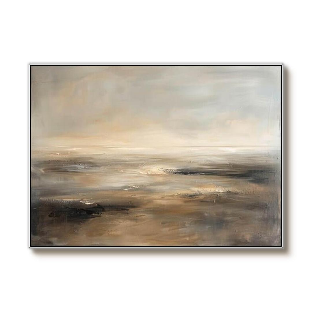 Huge Original Abstract Canvas Art - Misty Horizon I - Hues Art Lab