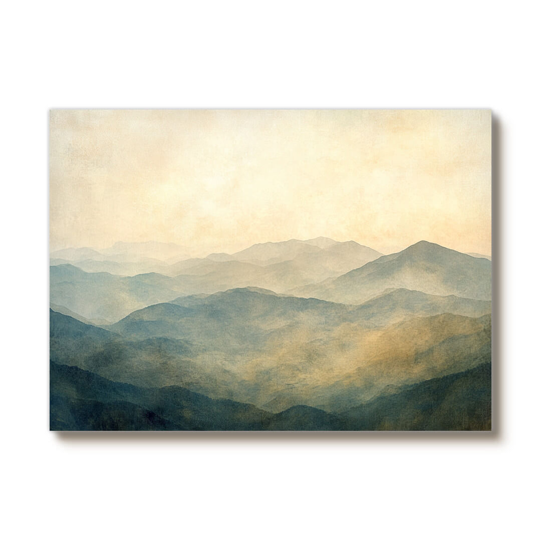 Misty Layers - Abstract Landscape Wall Art