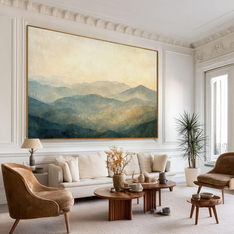 Misty Layers - Abstract Landscape Wall Art