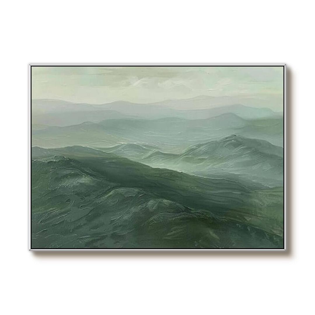 Large Abstract Landscape Wall Art - Mountain View - Hues Art Lab