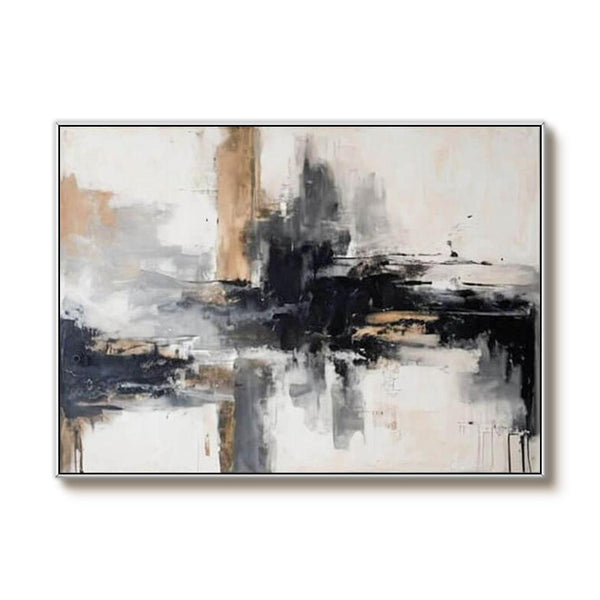 Muted Reflections - Abstract Canvas Art Painting - Hues Art Lab