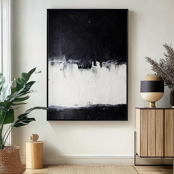 Night Shadow - Modern Minimalist Abstract Art Painting - Hues Art Lab