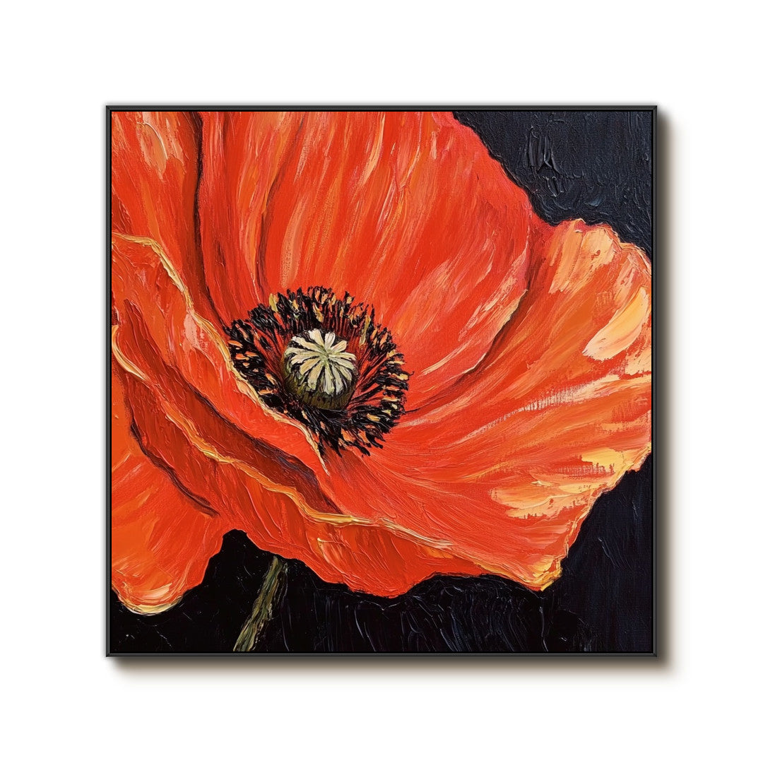 Night Spark black and red floral artwork with dramatic night contrast