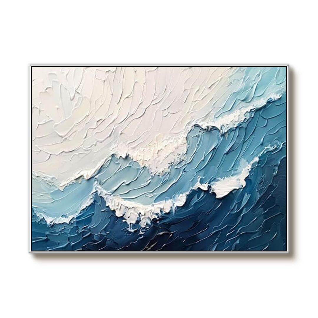 Ocean Breath - Huge Texture Abstract Landscape Art - Hues Art Lab