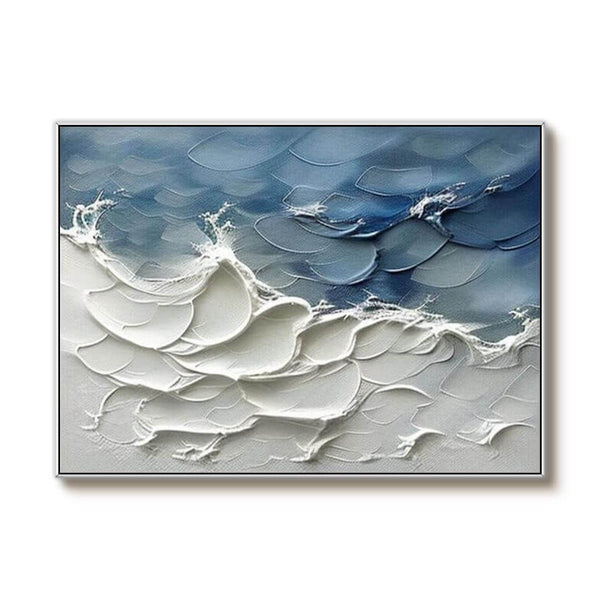 Ocean Rhapsody - Large Texture Abstract Art Painting - Hues Art Lab