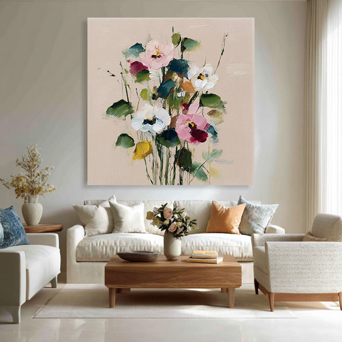 Ode to Spring large spring flower wall art for fresh home decor
