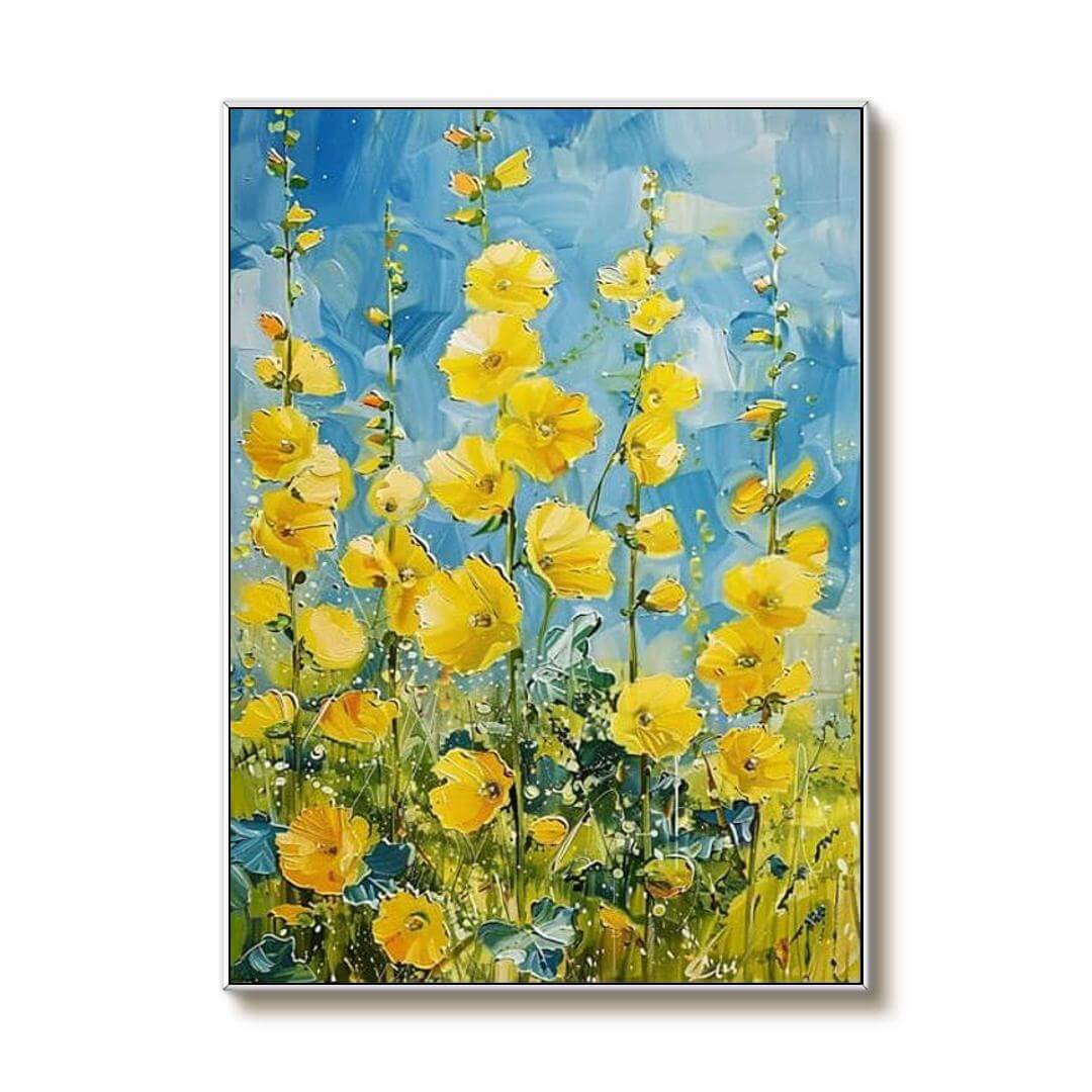 Modern Flower Art Painting - Ode to Summer - Hues Art Lab