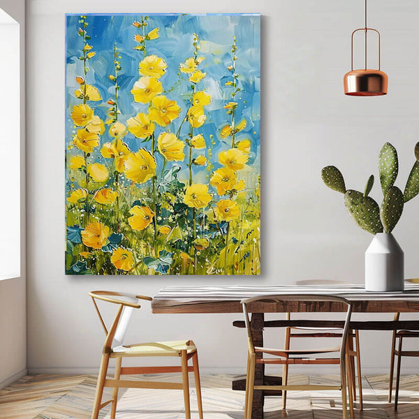 Modern Flower Art Painting - Ode to Summer - Hues Art Lab