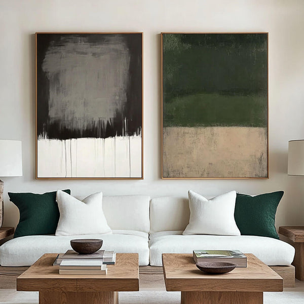 Off Balance - Modern Abstract Art Painting Set of 2