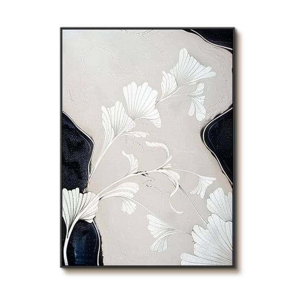 Modern Flower Canvas Art Painting - Organic Bloom -  Hues Art Lab