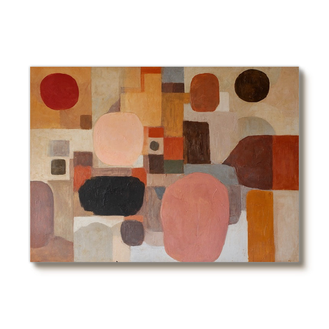 Organic Forms abstract artwork with organic shapes and geometric balance