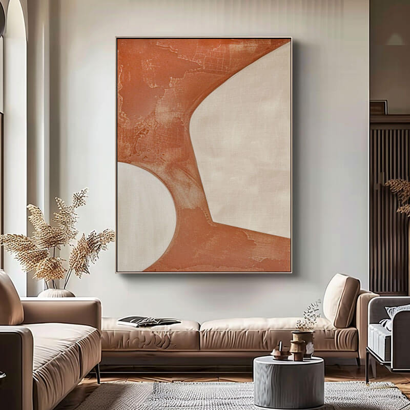 Modern Abstract Wall Art Painting - Organic Geometry - Hues Art Lab