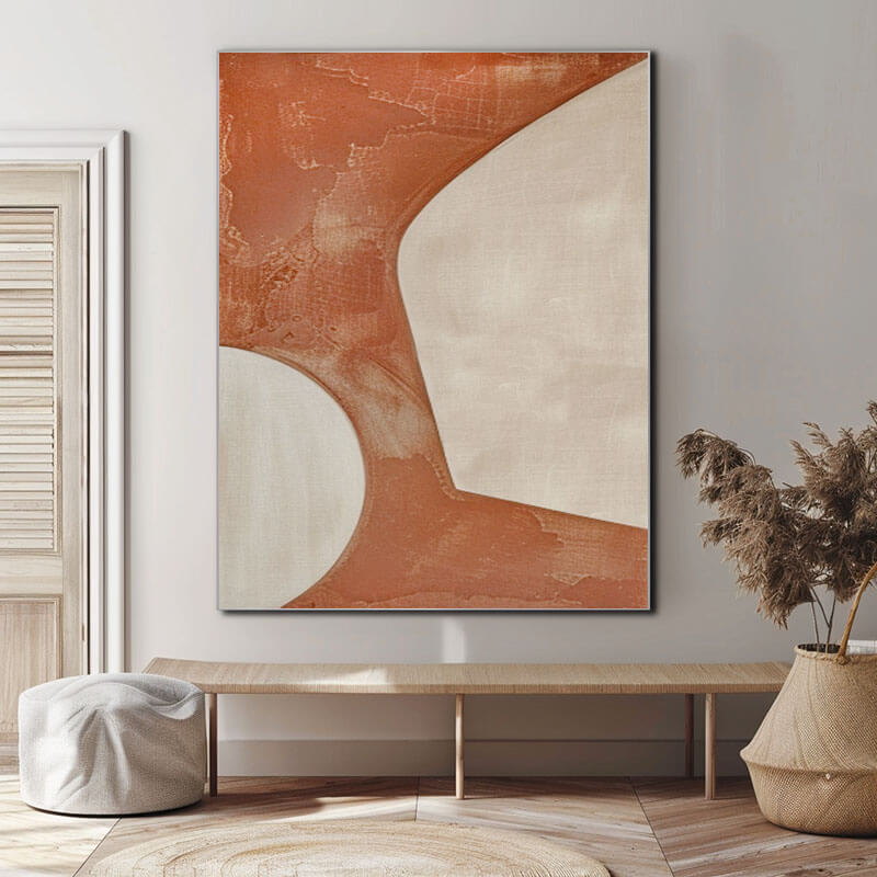 Modern Abstract Wall Art Painting - Organic Geometry - Hues Art Lab