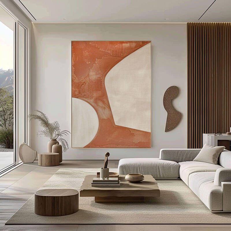 Modern Abstract Wall Art Painting - Organic Geometry - Hues Art Lab