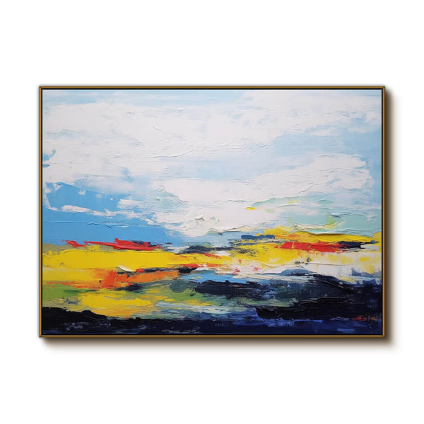 Colorful Abstract Art Painting - Painted of Land - Hues Art Lab