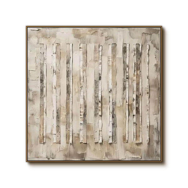 Brown Wabi Sabi Textured Canvas Art Painting - Peeling Layers - Hues Art Lab