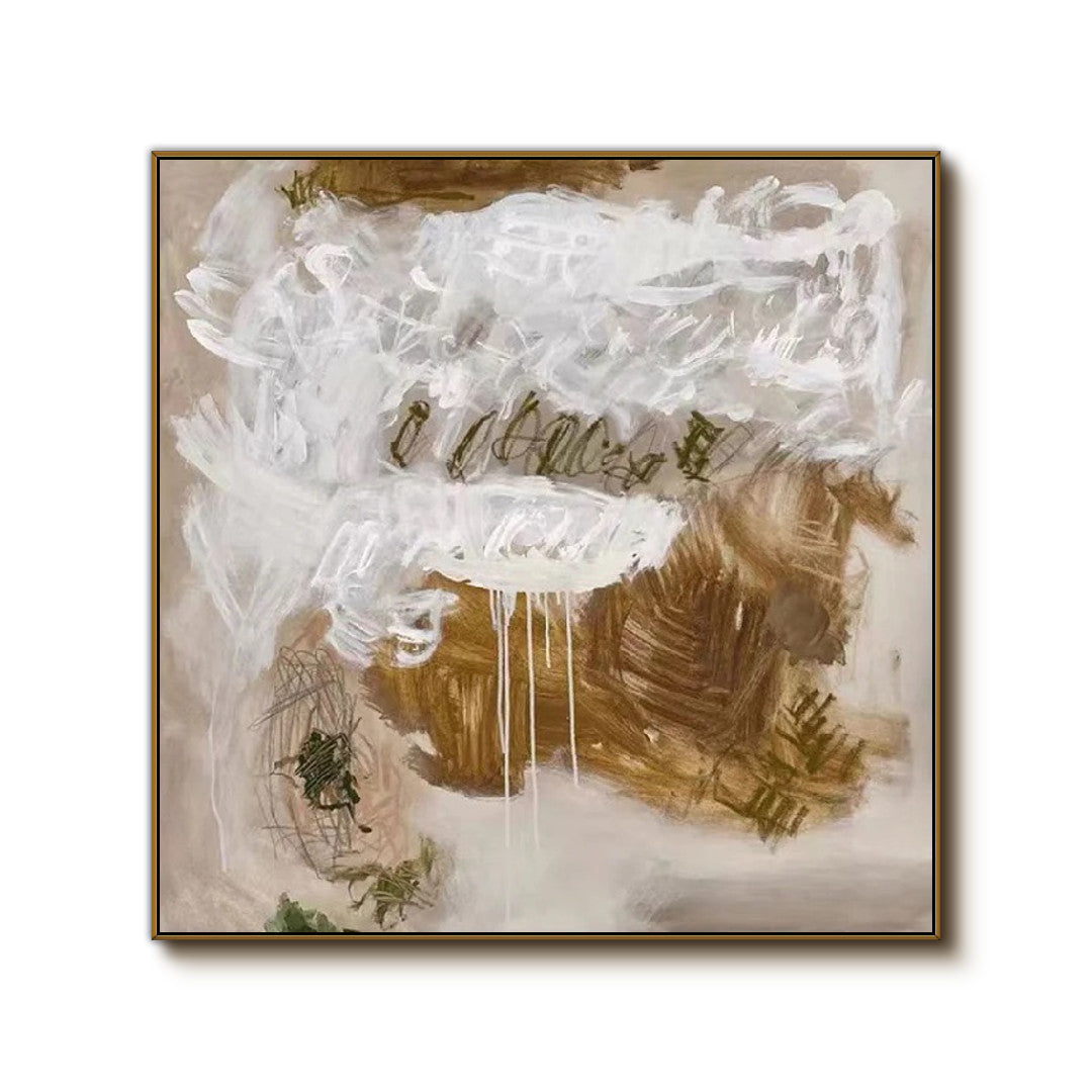 Poetry of Earth Tones earth tone doodle artwork with playful abstract lines