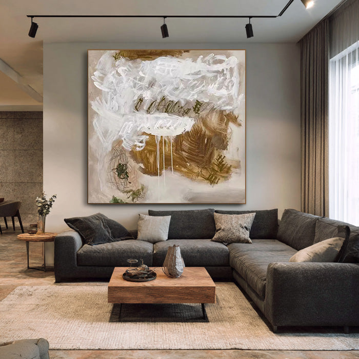 Poetry of Earth Tones modern abstract doodle wall art by Hues Art Lab