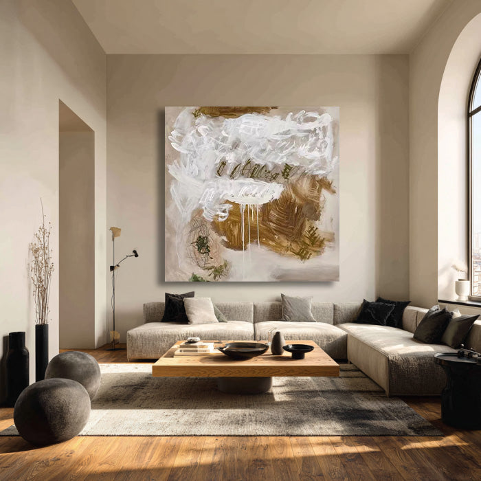 Poetry of Earth Tones modern painting with muted color fields
