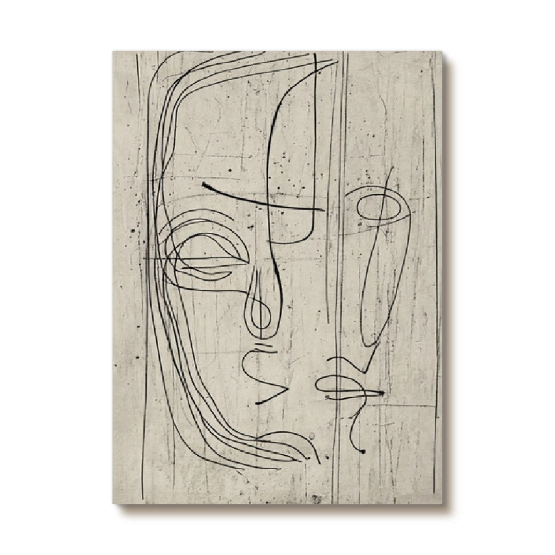 Power of Lines minimalist face artwork with strong flowing linework